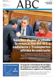 SÁNCHEZ DA POR ACABADA LA RENOVACIÓN DEL AVE A ANDALUCÍA Y TRANSPORTES AFIRMA LO CONTRARIO