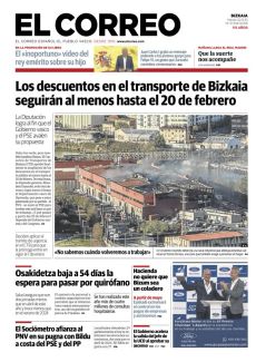 LOS DESCUENTOS EN EL TRANSPORTE DE BIZKAIA SEGUIRÁN AL MENOS HASTA EL 20 DE FEBRERO
