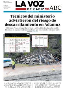 TÉCNICOS DEL MINISTERIO ADVIRTIERON DEL RIESGO DE DESCARRILAMIENTO EN ADAMUZ