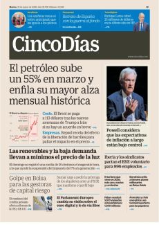 EL PETRÓLEO SUBE UN 55% EN MARZO Y ENFILA SU MAYOR ALZA MENSUAL HISTÓRICA