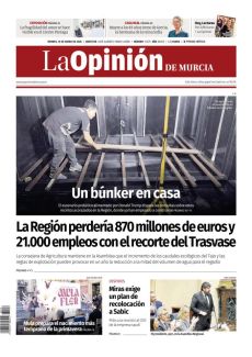 LA REGIÓN PERDERÍA 870 MILLONES DE EUROS Y 21.000 EMPLEOS CON EL RECORTE DEL TRASVASE